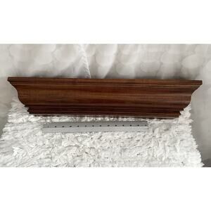 Pottery Barn Brown Wall Shelf Floating Crown Molding Style 24” Traditional